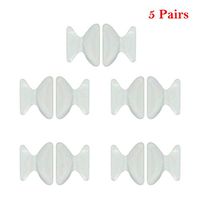AKOAK 5 Pairs Thickness Transparent Nose Pads 1.8mm Non-Slip Silicone Nose Pad Cushions for Eyeglasses