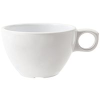 Yanco NS-9015W Nessico Short Coffee/Tea Cup, 7 oz Capacity, 2.25" Height, 3.5" Diameter, Melamine, White Color, Pack of 48