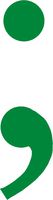 hBARSCI Semi-Colon Vinyl Decal - 5 Inches - for Cars, Trucks, Windows, Laptops, Tablets, Outdoor-Grade 2.5mil Thick Vinyl - Green