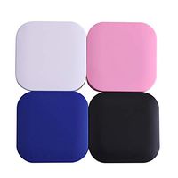 4 Pcs Mini Portable Contact Lens Case Kit with Mirror Tweezers Bottle Container Holder for Home Travel Use(Blue,Black,Pink,White)