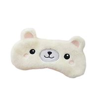 MOTZU Cartoon Animal Plush Sleep Eye Mask, 3D Cute Sleeping Blindfold Eye Cover, Rest Eye Shade,for Men Women Kids, Polar Bear