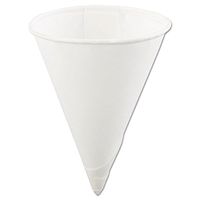 Konieiuml;iquest;frac12; quot;Rolled-Rim Paper Cone Cups, 4oz, White, 200/Bag, 25 Bags/Cartonquot; 25 Packs of 200 Cups Each Unit of Measure: CT, Manufacturer Part Number: KCI 4.0KR