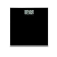 Compact Housewares Digital Body Weight Scales Ultra Slim Toughened Black Glass Electronic Bathroom Weighing Scales with Large Tempered Glass,Black6mmGlass