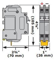 Magnum BR-PV10-DIN 10A 250VDC DIN Mount Breaker