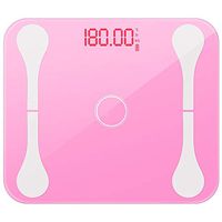 Ohlt-x Electronic Weight Scale Body Fat Scale Intelligent Precision Adult Weight Loss Electronic Scale Mini Home Health Fat Scale (Color : Pink)