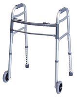 Lumex ColorSelect Adult Walker with 5" Wheels, Silver, 716270A-4 (Pack of 4)