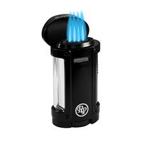 Rocky Patel Lighter Odyssey Quad Torch with Cigar Rest Black