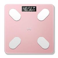 Studyset Body Fat Scale,USB Charging Phone App Smart Electronic Digital Body Fat Scale for Weight Balance Pink