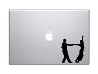 Tango Latin Salsa Samba Dance - Couple Pair Version 4-5" Black Vinyl Decal Sticker Car Macbook Laptop