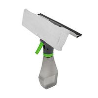 3-in-1 Windshield Cleaner Brush Glass Wiper with Spraying Scratching Brushing, Squeegee & Microfiber Window Washer for Car Home and Office