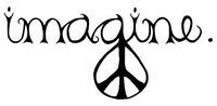 Imagine Peace - Sticker Graphic - Auto, Wall, Laptop, Cell, Truck Sticker for Windows, Cars, Trucks
