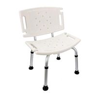 LTOOA Heavy Duty Medical Shower Chair Bath Seat Stool, Shower Chair Bath Bench with Back, for Elderly, Handicap,White