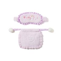 KAKAO FRIENDS Official- Lovely Apeach Soft Sleeping Mask with Plush Pouch (Purple)