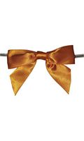 BAYWIND LTD; 3" Twist Tie Bows- 50pc (Pumpkin Orange)