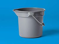 AmazonCommercial 14 Quart Plastic Cleaning Bucket, Grey - 2-pack