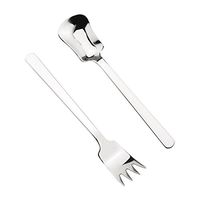 LONGLISHENG Stainless Steel Salad Fork and Spoon with Food Grade Material and Nice Workmanshi