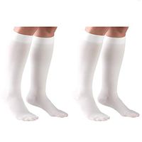 Truform Compression 30-40 mmHg Knee High Stockings White, 3X-Large, 2 Count