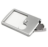 Square Magnifying Glass with LED Lamp Pocket Mini Card Type Magnifier 3X 6X HD Lens for Old Man Book Reading Jewelry Identification Watches DIY Crafts Carving LIXFDJ Vision Assisted Magnification