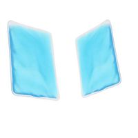 dailymall 2pcs Mini Square Reusable Hot Cold Gel Pack Ice Bag for Sports Injuries Blue