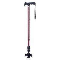 Crutches Old Man Three-Legged Retractable Aluminum Shock Absorbers Anti-Skid Walking Stick Adjustable (Color : A, Size : 70.5~93cm)