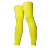 UV-Protection Cycling Thigh Compression Sleeves | Fatigue Reduce and Pain Relieve | Calf, Shin Splint and Thigh Muscle Support | Men and Women (Yellow, M-L)