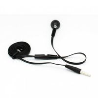 Flat Cable Black Handsfree Mono Headset Single Earphone Earbud Microphone for T-Mobile Alcatel OneTouch Evolve, T-Mobile Alcatel OneTouch Evolve 2, T-Mobile Alcatel OneTouch Fierce