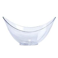 Lillian Mini Plastic Oval Bowl, 12-Pack, Clear