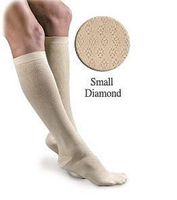 Activa H2761 Sheer Therapy Womens Diamond Pattern Trouser Socks 15-20 mmHg - Size & Color- Black Small