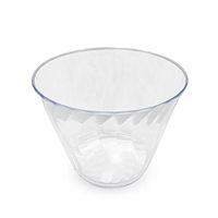 Clear Disposable Plastic Cups 8 Oz. Pack Of 500 Fancy Wavy Hard Plastic Cups - Party Accessories - Wedding - Cocktails- Tumblers