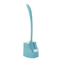 Jieson Toilet Brush Compact Toilet Bowl Brush and Small Sink with Holder Brush Set Cleansing Brush Clean Tool (Blue)