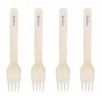 Dress My Cupcake Natural Wood Candy 500-Pack Buffet Forks DIY Kit, Kosher, Lavender