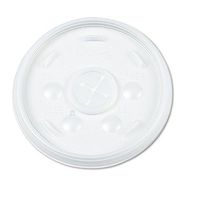 Dart 16SL Translucent Lid For Hot/Cold Foam Cup With Drilling For Sorbet