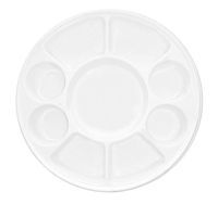 Quality Disposable Plastic Plates With 9 Compartments By Ekarro - Pack of 100 Pieces