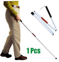Folding Cane Blind Man Stick Walking Cane for Blind People - 49 inch Collapsible White Cane Mobility Aids Assist Tool Foldable Cane for The Blind and Visually Impaired Products