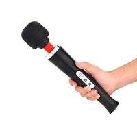 Upgrade Cordless Wand Massager Large Powerful with 10 Speeds Body Massager,USB Rechargeable Vibrating Massager Handheld Migic Vibrator. (Black)