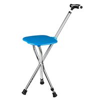 Adjustable Folding Walking Canes Seat Stick Massage Portable 350 lbs Capacity Retractable Lightweight LED Light Crutches Aluminum Aid for Elder Rest