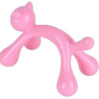 Cute Kitty Model Multi-Function Acupoint Massager Meridian Shoulder Cervical Spine Spine Back Scrap Portable Body Massager, Pink