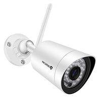 Dericam 1080P Wireless Outdoor Security Camera with Crystal Glass 3MP HD Lens, Full HD 1080P@30FPS, External Memory Card Slot Available, B2A, White