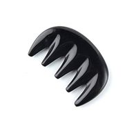 Gua sha Scraping Massage Tool guasha Comb Smooth Edge Horn Comb for spa Acupuncture Therapy Trigger Point Treatment (Black)