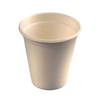 Sugarcane Cup (Case of 50), PacknWood - Compostable and Biodegradable Party Cups (8 oz, 3.15" Tall) PK210GPU8