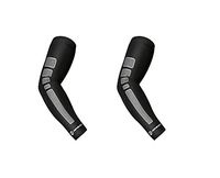 Arm Sleeve - Sports Compression Sleeves for Baseball, Basketball, Football, Cycling, Golf - Elbow Brace for Arthritis, Lymphedema - UV Protection, Tattoo Cover (1 Pair) (Black, L 11.8-14.2")