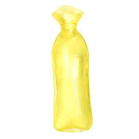 Healifty Hot Water Bottle Bag thermoplastic PVC Transparent hot Water Bag with Cover(Transparent-Yellow)