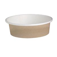 Round Kraft Paper Deli Containers (Case of 50), PacknWood - Disposable Food Container (12 oz, 4.49" x 2") PK210DELIPOC12