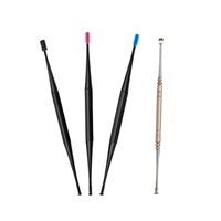 Exceart 4Pcs Earwax Removal Kit Silicone Ear Pick Metal Ear Spoon Double-End Spiral Ear Cleaner for Travel Home