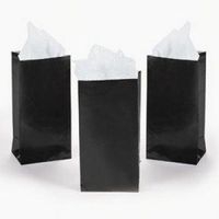 MINI BLACK PAPER TREAT BAGS (24PC) - Party Supplies - 24 Pieces