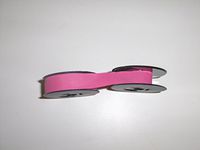 Universal Typewriter Ribbon - 1/2 Inch Pink Ink Twin Spool Fresh and New Fabric Ribbon