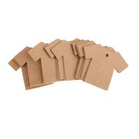 Supvox Tags Kraft Paper Gift Cards Paper Labels Hanging Tags Cards Without Rope 100PCS(Brown)