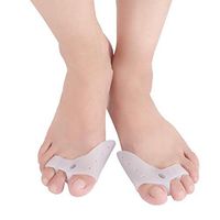 Weite Three-Toe Bunion Corrector, 1 Pair Soft Bunion Relief Protector Sleeves, Treat Pain in Hallux Valgus, Big Toe Joint, Hammer Toe, Toe Separators Spacers Treatment for Women Men (White)