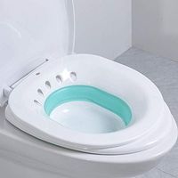 Foldable Sitz Bath Over The Toilet Postpartum Care, Hemorrhoid Treatment That Soothes and Relieves Inflammation, Special Folding Basin for Cleansing Vagina or Anal Region (Green)