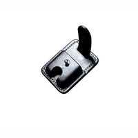 Handmade Leather Lighter Protective Sleeve case Genuine Full Grain Cowhide Pouches Holder (Black)